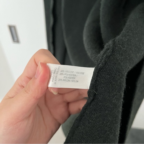 Simons Contemporaire Longline Duster Cardigan - Forest Green, Size Large - Picture 5 of 7